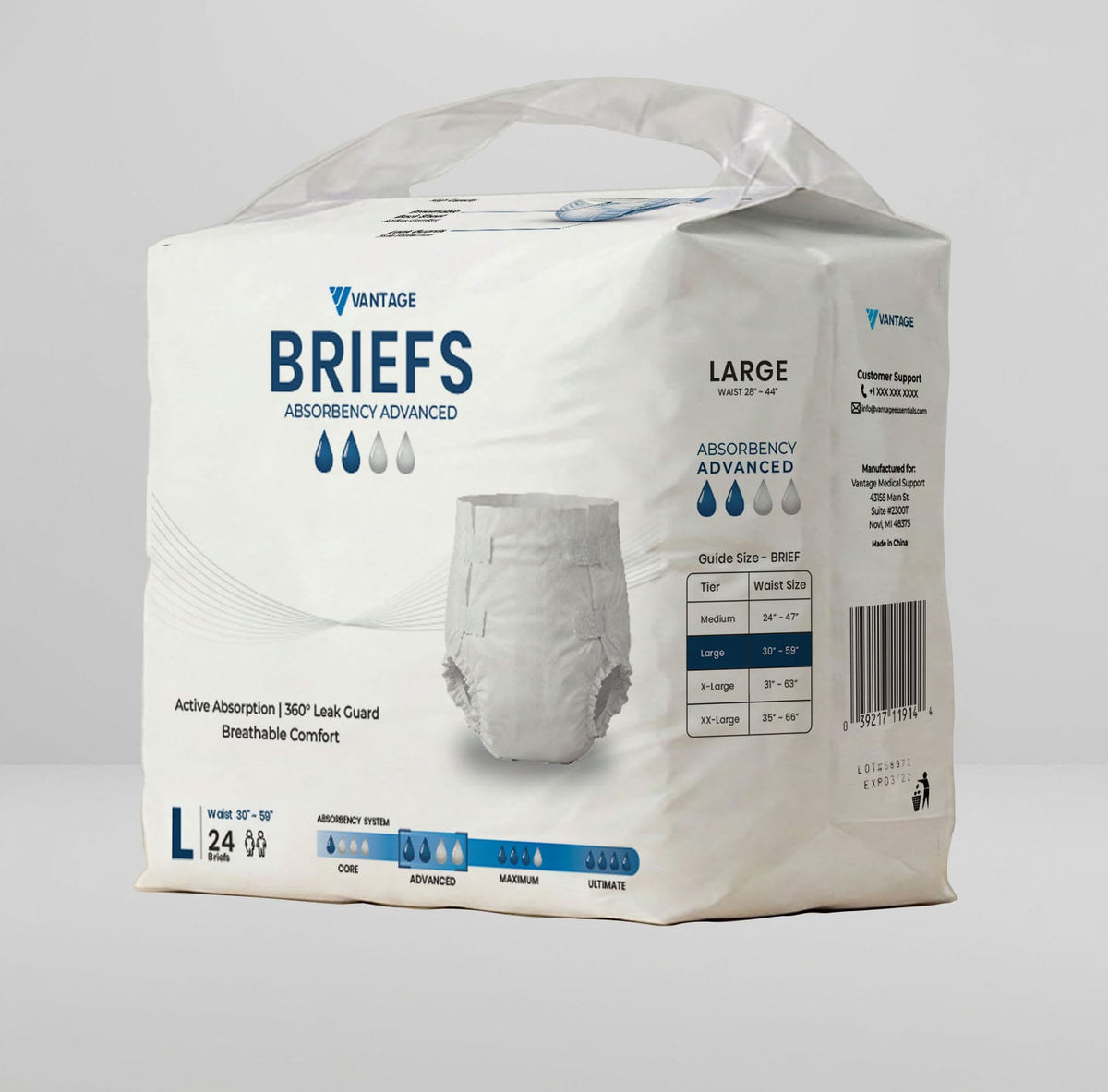 Vantage Adult Briefs